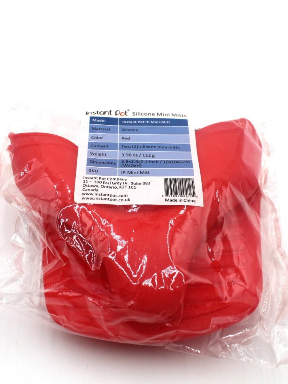 INSTANTPOT Instant Pot Silicone Oven Baking Pair of Mini Mitts Red Insta Pot NEW